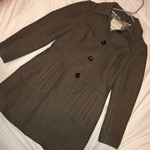 Taupe brownish banana republic long pea coat